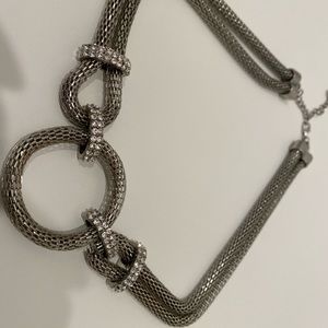 Silver Circle Rope Necklace